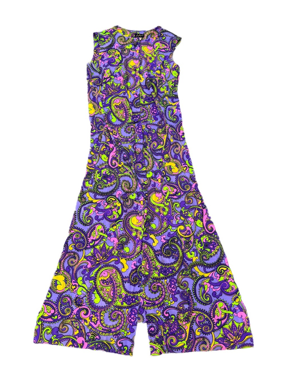 Vintage LeVoy’s Psychedelic Paisley Wide Leg Jumpsuit Romper
Purple Paisley